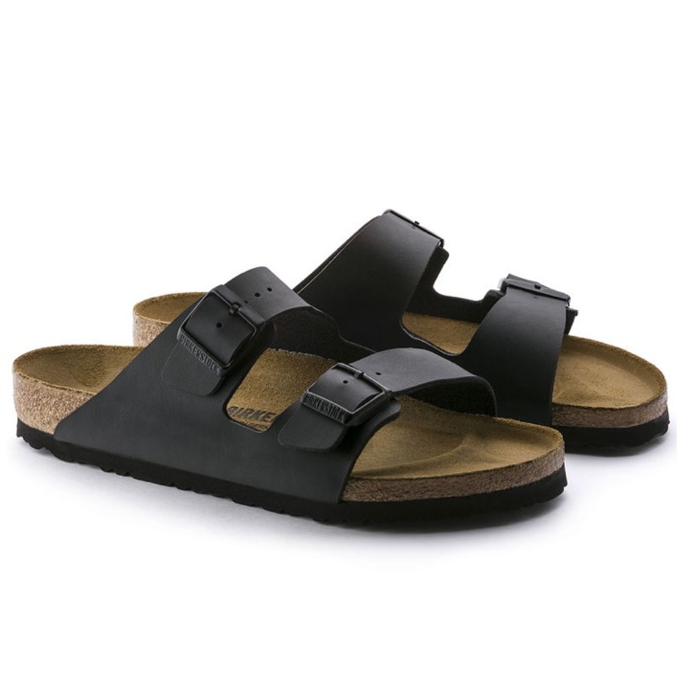 Birkenstock Arizona Black Birko-flor Sandal (37N)